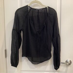 Abercrombie & Fitch Black Sheer Blouse